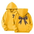 thumbnail image 1 of Girls Bow Sweatshirt Oversized Leopard Print Cute Long Sleeve Hoodie Kids Spring Lightweight Trendy Pullover Tops, 1 of 8