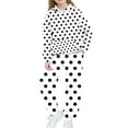 thumbnail image 1 of Girls Boys 2 Piece Sweatsuits Sets Hoodie Sweatshirt and Jogger Sweatpants Tracksuit Unisex Kids Sweat Set (4-5 Years, White B), 1 of 5