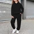thumbnail image 1 of Girls Boys 2 Piece Tracksuit Athletic Sweatsuits Sets, Sport Hooded Sweatshirt and Jogger Sweatpants Clothing Sets for Halloween Christmas(Black,2-3 Years), 1 of 5