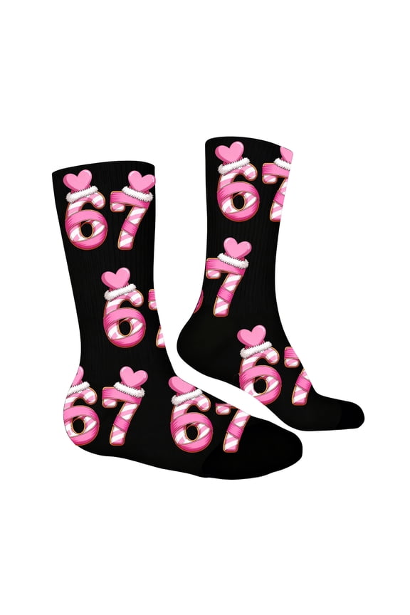 Girls Boys 67 Socks Valentines Day 67 Meme Socks for Boys Girls Boys Girls Funny Valentines Day Sock