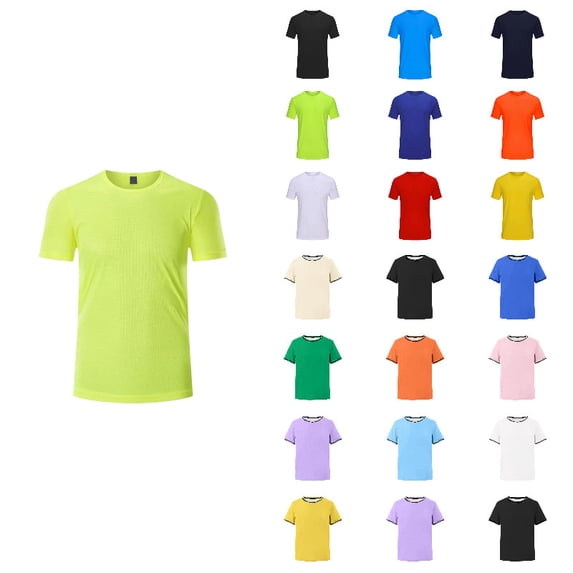 Girls Boys Athletic T-Shirts Quick Dry Short-Sleeve Tops Green Lightweight Breathable Summer Youth Moisture Wicking Running Sports T-Shirts 4T