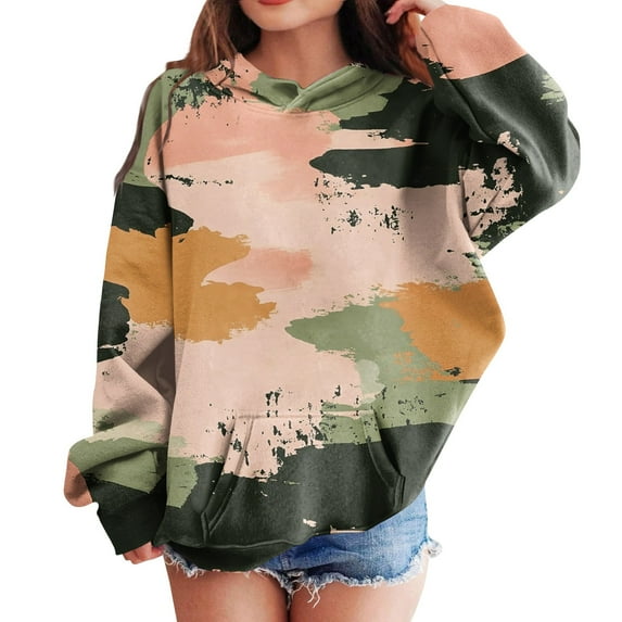 Girls Boys Camo Hoodie Toddler Oversized Hooded Sweatshirt Camouflage Casual Pullover Tops with Pockets Light pink 160