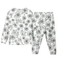 thumbnail image 1 of Girls Boys Colorable Pajamas Long Sleeve Pullover Top with Pajamas Pants Funny Cute Cartoon Print Cotton Kid DIY Hand Painted Homewear Set Create Your Own Pajamas Party Pajamas for Toddler 6-8 Years, 1 of 3
