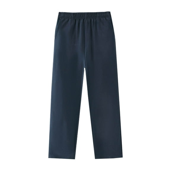 Girls Boys Cotton Toddler Sweatpants Boys Joggers Pants with Pocket Drawstring for Kids Navy 12-13 Years
