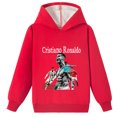 thumbnail image 1 of Girls Boys Cristiano Ronaldo Winter Brushed Warm Cozy Pullover Hoodie Cotton Sweatshirt Kids Tops, 1 of 6