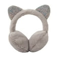 thumbnail image 1 of Girls Boys Earmuffs Fluffy Warm Plush Ear Warmer Cute Cartoon Ear Muffs Protector for Winter Outdoor Kids Gifts,Gray, 1 of 5