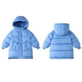 thumbnail image 1 of Girls Boys Fall Winter Puffer Jacket Big Kids Faux-Down Lightweight Packable Water-Resistant Coat Cotton Down Outerwear Parka, 1 of 8