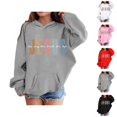 thumbnail image 1 of Girls Boys Graphic Hoodie Sweatshirt Cute Print Long Sleeve Crewneck Soft Pullover Top for Kids, 1 of 4