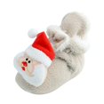 thumbnail image 1 of Girls Boys Home Christmas Slippers Warm Cartoon House Slippers For Lined Winter Indoor Shoes, 1 of 4