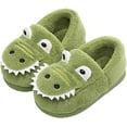 thumbnail image 1 of Girls Boys Home Slippers Warm Dinosaur House Slippers For Toddler Fur Lined Winter Indoor shoes, 1 of 7