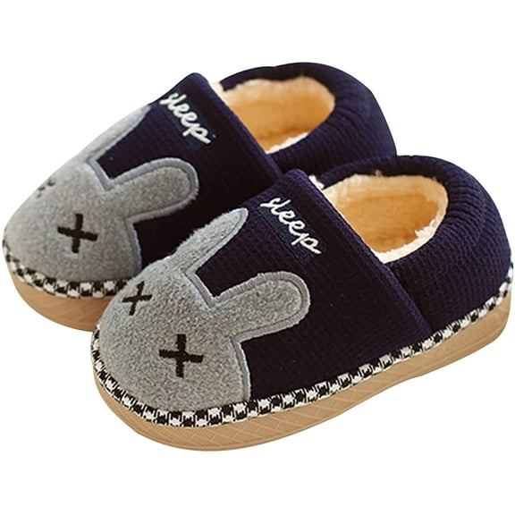 Girls Boys Home Slippers Warm Dinosaur House Slippers For Toddler Fur Lined Winter Indoor shoes