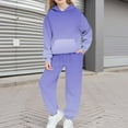 thumbnail image 1 of Girls Boys Hoodie and Sweatpants Athletic Fleece Sweatsuit 2 Piece Jogger Set Tracksuit Fall Winter Outfits New Toddler Girls Outfits Sets Purple 3-4 Years, 1 of 6