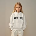 thumbnail image 1 of Girls Boys Hoodies Kids New York City Letter Print Hoodie Casual Long Sleeve Sweatshirts Fall Clothes 7-8 Years Girl Clothes Kids Clothes, 1 of 4