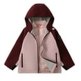 thumbnail image 1 of Girls Boys Jacket Kids Hooded Coat Lightweight Windproof Zip Up Thin Outwear Toddler Long Sleeve Sunscreen Windbreaker Spring Autumn Warm Softshell Clothes Pink 5-6 Years, 1 of 5