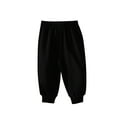 thumbnail image 1 of Girls Boys Jogger Sweatpants Black Sweat Pants Kids Adjustable Drawstring Casual Pants With Pockets Girls Solid Pants Boys Sweatpants 5-6 Years, 1 of 4