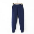 thumbnail image 1 of Girls Boys Jogger Sweatpants Blue Sweat Pants Boys Drawstring Pants With Pockets Girls Solid Pants Kids Spring Fall Pants 5-6 Years, 1 of 8