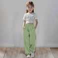 thumbnail image 1 of Girls Boys Jogger Sweatpants Green Pants Toddler Drawstring Jogger Sweatpants With Pockets Boys Solid Pants Kids Spring Fall Pants 5-6 Years, 1 of 6