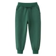thumbnail image 1 of Toddler Sweatpants Green Sweatpants Boys Adjustable Drawstring Casual Pants With Pockets Boys Solid Pants Kids Spring Fall Pants 5-6 Years, 1 of 4