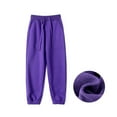 thumbnail image 1 of Girls Boys Jogger Sweatpants Purple Pants Boys Drawstring Pants with Pockets Girls Solid Pants Kids Pants Boys 6-7 Years, 1 of 3