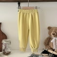 thumbnail image 1 of Girls Boys Jogger Sweatpants Yellow Sweatpants Boys Drawstring Jogger Sweatpants With Pockets Boys Solid Pants Kids Pants Boys 18-24 Months, 1 of 3