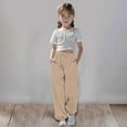 thumbnail image 1 of Girls Boys Jogger SweatpantsDrawstring Jogger Sweatpants with Pockets Boys Solid Pants Khaki Joggers for Boys Kids Pants Size 11-12 Years, 1 of 6