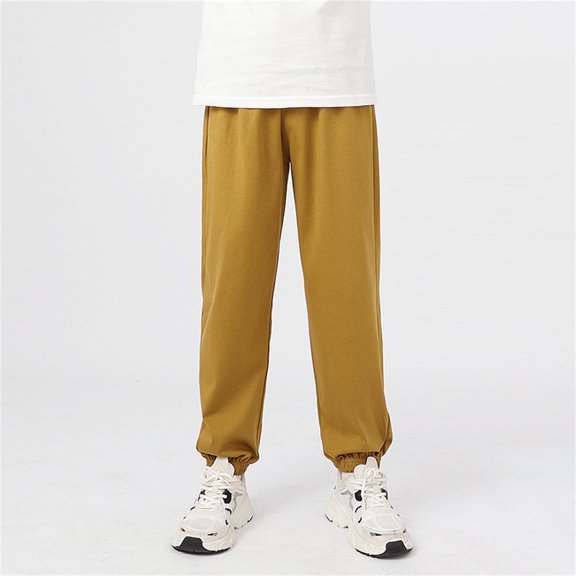 Toddler SweatpantAdjustable Drawstring Casual Pants with Pockets Girls Solid Pants Brown Pants Toddler Kids Pants 13-14 Years