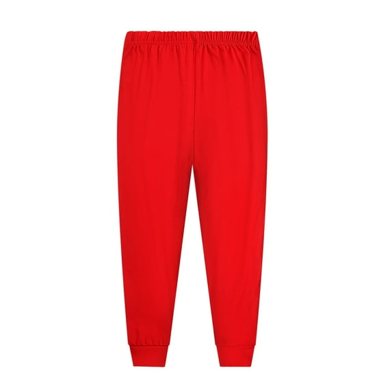 Girls Boys Jogger SweatpantsDrawstring Pants with Pockets Boys Solid Pants Red Sweatpants Boys Kids Pants Boys Size 9-10 Years