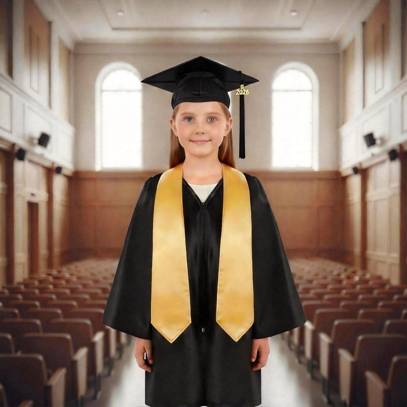Girls Boys Kindergarten Graduation Cap and Gown for Toddler Black ...