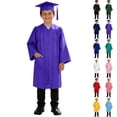 thumbnail image 1 of Girls Boys Kindergarten Graduation Cap and Gown for Toddler Graduation Celebration Dress Outfit with Pockets Purple Cap and Gown Outfit, 1 of 5