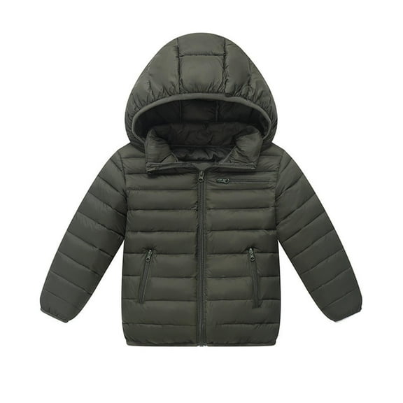 Girls Boys Lightweight Thermal Puffer Jacket Long Sleece Hooded Down Coat Trendy Kids Thermal Hoodie Teen Fall Winter Warm Lounge Clothing Cold Weather