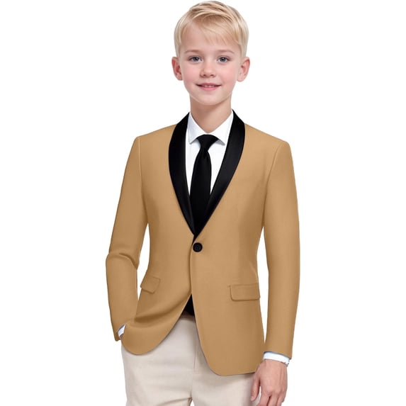 Girls Boys Long Sleeve Lapel Formal Suit Jacket Button Fashion Casual Coat Business Suit For Kids