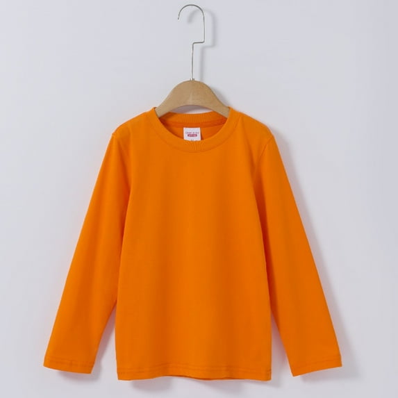 Girls Boys Long Sleeve Shirts Crew Neck Print Girls Comfy Tee Shirts Back To School Clothes for Little Kids 8-9 Years