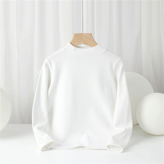 Girls Boys Long Sleeve Shirts Girls Basic Tee Shirts Crewneck Tee Tops Kids Collar Print Toddler Tops for Little Boys Girls 11-12 Years