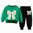 thumbnail image 1 of Girls Boys Long Sleeve Tops Pajamas & Dailywear Gift Set Sweatshirt Pants Casual Two Piece Set Tracksuit Sweatsuits Set Back-To-School Outfit Set 3-4 Years, 1 of 4
