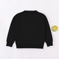 thumbnail image 1 of Girls Boys' Long-Sleeved Shirt Children's Crew Neck Sweatshirt Plain Pullover Long Sleeve T-Shirt Basic Top Black 8-9 Years, 1 of 5