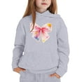 thumbnail image 1 of Girls' Boys' Lounge Hooded Sweatshirt Long Sleeve Solid Hoodies Pulllover Casual Baggy Tops Spring Trendy Warm Top - Grey,1-2 Years, 1 of 5
