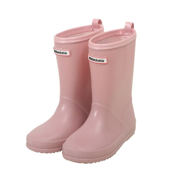 Girls Boys Non Slip Kids Rain Boots Child Shoes Unisex Children Boots Red