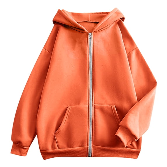 Girls Boys Oversized Hoodies Full Zip Hooded Sweatshirt Soft Fleece Lining Jacket Lightweight Warm Outerwear Fall Winter Coat