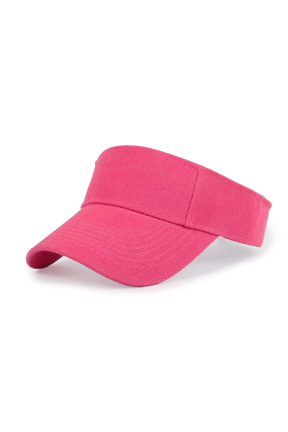 Girls Boys Packable Hat Sun Visor Hats Sports Summer Golf Visor Hat Hot Pink One Size