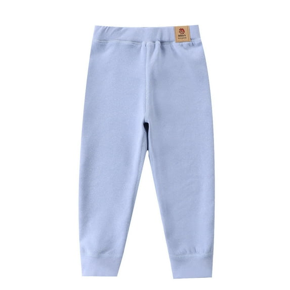 Girls Boys Pants Cotton Pants Toddler Thicked Fleece Lined Casual Trousers Leggings Winter Newborn Pants Girl S-20 Light Blue 8Y