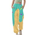 thumbnail image 1 of Girls Boys Pants Elastic Waistband Sweatpants With Melting Ice Cream Cone Pattern Funny Jogging Baseball Style Sports Pants Green 10-11 Years, 1 of 5