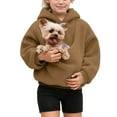 thumbnail image 1 of Girls Boys Pet Pouch Hoodies Solid Cute Cat Dog Pouch Hooded Sweatshirts Puppy Animal Carriers Pullover Hoodie with Pockets, 1 of 6