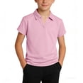 thumbnail image 1 of Girls Boys Polo Short Sleeve T Shirts Kids Summer Tops Crewneck Tees Shirt Pink 5-6 Years, 1 of 7