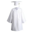 thumbnail image 1 of Boys Girls Preschool Graduation Cap and Gown Set 2024 White Cap and Gown Graduation 27, 1 of 3