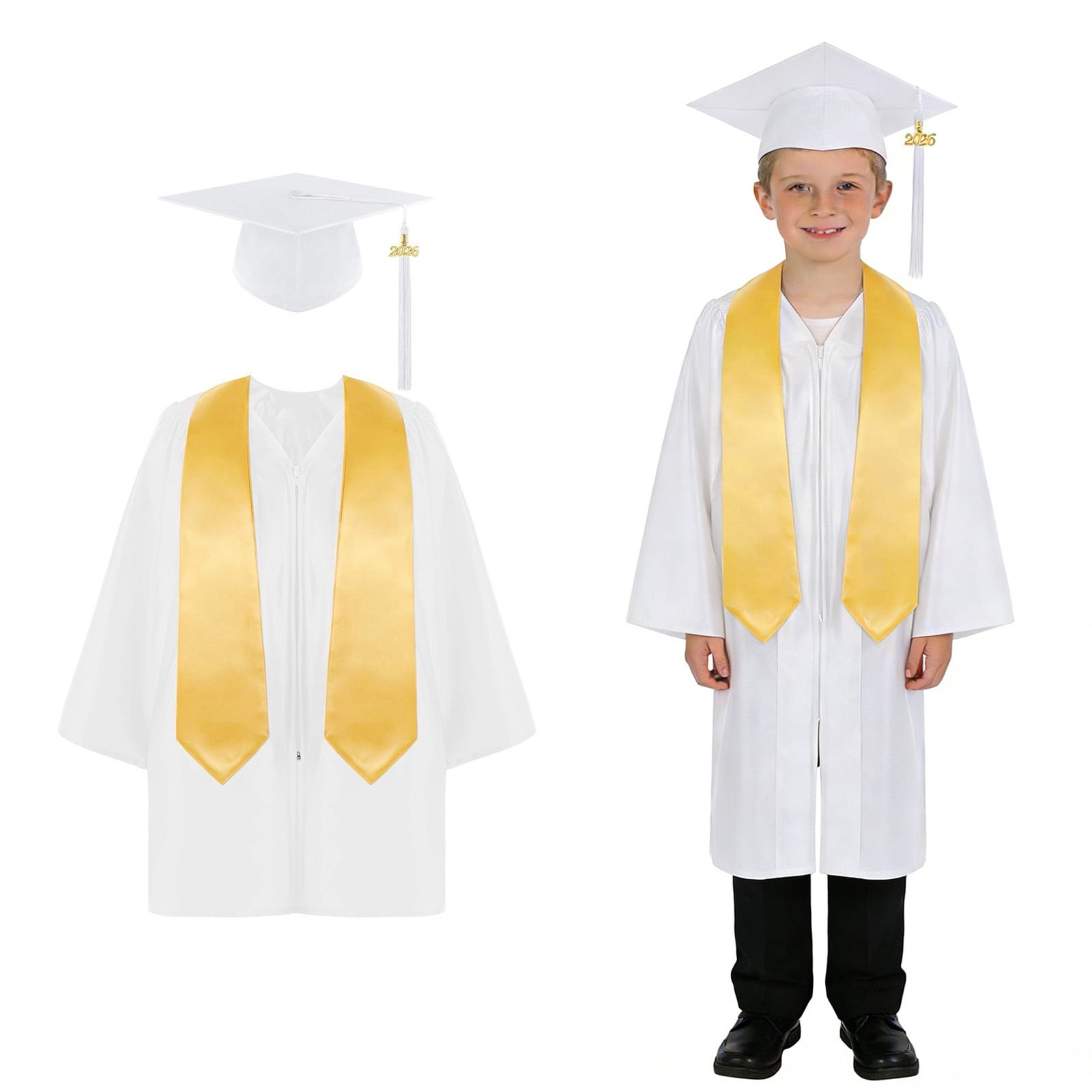 Girls Boys Preschool Graduation Cap and Gown with 2026 Tassel and Gold ...