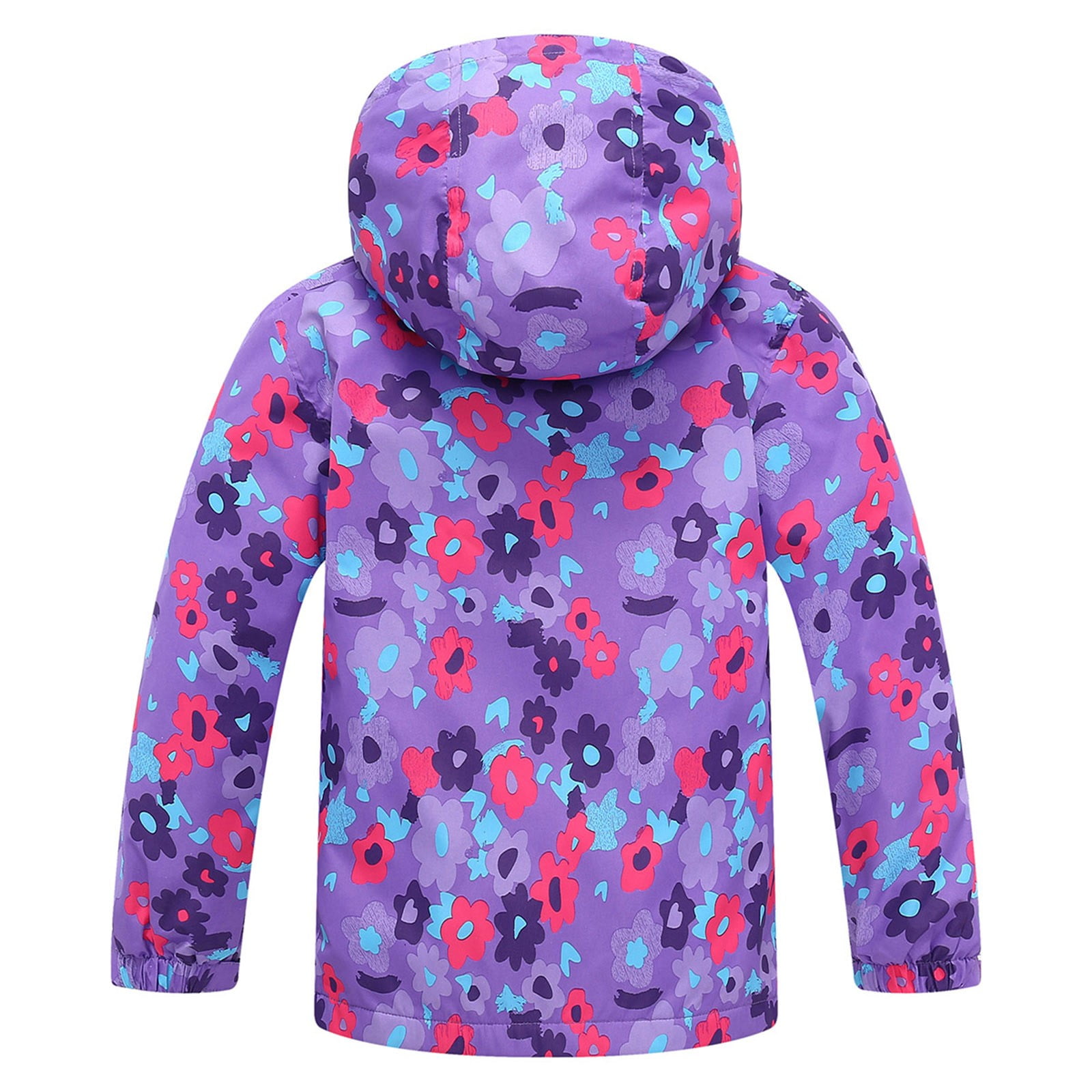Girls Boys Raincoats Waterproof Windproof Hooded Long Sleeve Pockets