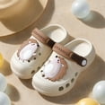 thumbnail image 1 of Girls Boys Sandals Clogs Anti- Sandals Summer Slippers With Animal Pattern Coffee 3.5 -4, 1 of 7