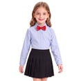 thumbnail image 1 of Girls Boys School Uniform Dress Shirt Long Sleeve Button Front Collared Formal Casual Top for Students Basic School Uniform, 1 of 6