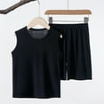 thumbnail image 1 of Girls Boys Short Sets Kids Teen Cotton Summer 2 Piece Outfits Sleeveless T Shirts and Shorts Loose Clothing Sets 2-16, 1 of 3