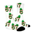 thumbnail image 1 of Girls Boys Six Seven 6 7 Socks Fun Graphic Crew Socks Festival Holiday Footwear, 1 of 3